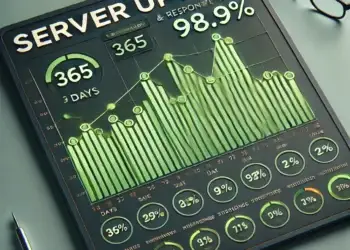 Monitoring server uptime to ensure continuous availability and reliability.